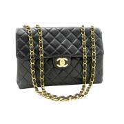 Pre-owned Leather chanel-bags Chanel Vintage , Black , Dames