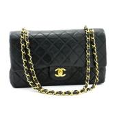 Pre-owned Leather chanel-bags Chanel Vintage , Black , Dames