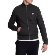 Zwarte French Terry Rits Hoodie Lyle & Scott , Black , Heren