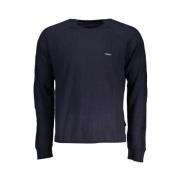 Elegante Pullover met Ronde Hals en Contrastdetails Napapijri , Blue ,...