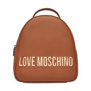 Bruine Trendy Rugzak van Kunstleer Love Moschino , Brown , Dames