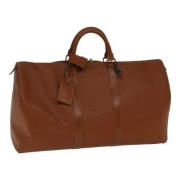 Pre-owned Leather travel-bags Louis Vuitton Vintage , Brown , Dames