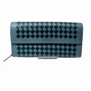 Pre-owned Leather wallets Bottega Veneta Vintage , Blue , Dames