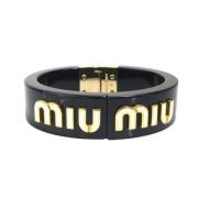 Pre-owned Plastic bracelets Miu Miu Pre-owned , Black , Dames