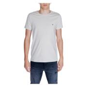 Stretch Slim Fit Tee Collectie Katoen Elastaan Tommy Hilfiger , White ...