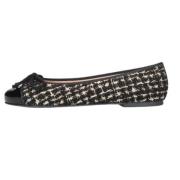 Tweed Rosario Ballerina Schoenen Pretty Ballerinas , Black , Dames