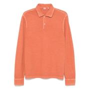 Lange Mouw Polo Shirt Aspesi , Orange , Heren