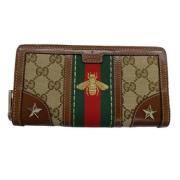 Pre-owned Canvas wallets Gucci Vintage , Brown , Dames