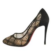 Pre-owned Lace heels Christian Louboutin Pre-owned , Black , Dames