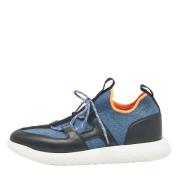 Pre-owned Leather sneakers Hermès Vintage , Blue , Heren