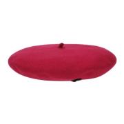 Wollen Baret met Gouden Logo Borsalino , Red , Unisex