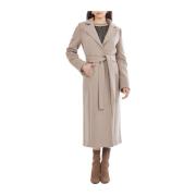 Elegante Duifgrijze Jas YES ZEE , Gray , Dames