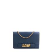 Pre-owned Leather dior-bags Dior Vintage , Blue , Dames