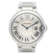 Pre-owned Stainless Steel watches Cartier Vintage , White , Dames