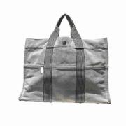 Pre-owned Canvas totes Hermès Vintage , Gray , Dames