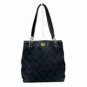 Pre-owned Suede chanel-bags Chanel Vintage , Black , Dames