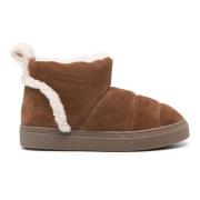 Shearling Slip-in Enkellaarzen Inuikii , Brown , Dames