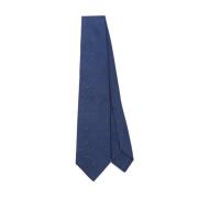 Blauwe Jacquard Stropdas met Verstelbare Pasvorm Barba , Blue , Heren