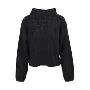 Stijlvolle Gebreide Top Liu Jo , Black , Dames