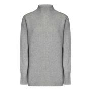 Geribbelde Cashmere Trui in Pebble Grey Drumohr , Gray , Dames