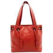 Pre-owned Leather chanel-bags Chanel Vintage , Red , Dames