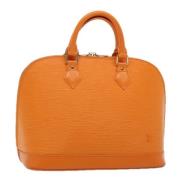 Pre-owned Leather handbags Louis Vuitton Vintage , Orange , Dames