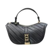 Stijlvolle Leren Tas La Carrie , Black , Dames