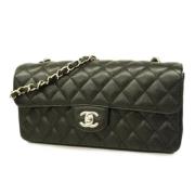 Pre-owned Leather chanel-bags Chanel Vintage , Black , Dames