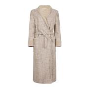 Shearling Shearling Jas Glad Merino Schaap Eleventy , Beige , Dames