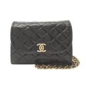 Pre-owned Leather chanel-bags Chanel Vintage , Black , Dames