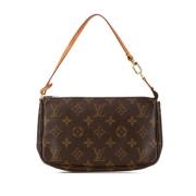 Pre-owned Canvas clutches Louis Vuitton Vintage , Brown , Dames