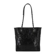 Pre-owned Leather chanel-bags Chanel Vintage , Black , Dames