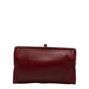 Pre-owned Leather wallets Bottega Veneta Vintage , Red , Dames