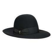 Klassieke Vilt Dome Hoed Borsalino , Black , Dames