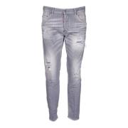 Skinny Fit Denim Five-Pocket Broek Dsquared2 , Gray , Heren