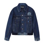 Blauwe Klassieke Jas met Voorzakken Desigual , Blue , Dames