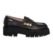 Casual Instap Schoenen Effen Kleur Moschino , Black , Dames