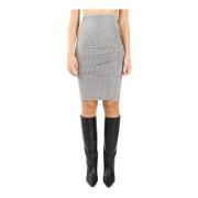 Midi Modal Stretch Jurk met Strass Pinko , Gray , Dames