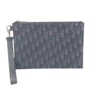 Pre-owned Canvas clutches Dior Vintage , Gray , Dames