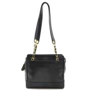 Pre-owned Leather chanel-bags Chanel Vintage , Black , Dames