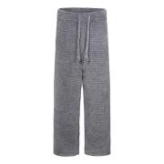 Grijze Elastische Taille Wijde Pijp Broek Bonsai , Gray , Heren