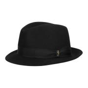 Klassieke Vilt Trilby Hoed Borsalino , Black , Heren