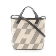 Pre-owned Leather totes Hermès Vintage , Beige , Dames