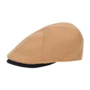 Tweekleurige Wol Flat Beret Borsalino , Brown , Unisex