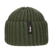 Geribbelde Wollen Beanie Muts Borsalino , Green , Unisex