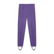 Paarse Viscose Tailored Broek Vrouwen Lardini , Purple , Dames