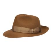 Klassieke vilten hoed met grosgrain lint Borsalino , Brown , Heren