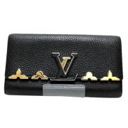 Pre-owned Leather wallets Louis Vuitton Vintage , Black , Dames