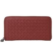 Pre-owned Leather wallets Bottega Veneta Vintage , Red , Dames