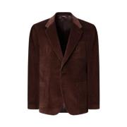 Bruine Katoenen Blazer met Logoborduursel Dolce & Gabbana , Brown , He...